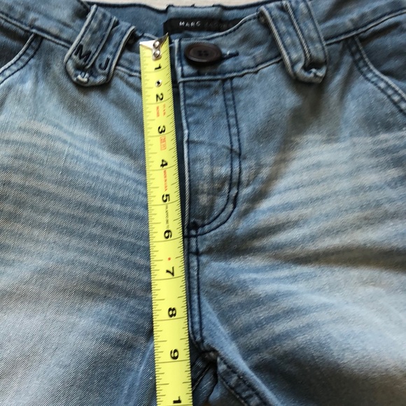 Marc Jacobs Distressed mid wash jeans zip fly wide - Picture 6 of 8